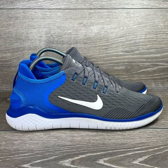 Nike Other - Nike Free RN 2018 Mens Size 9.5 Signal Blue GunSmoke Flyknit Running Sneakers